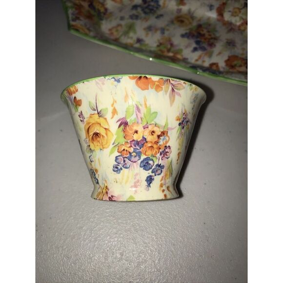 James Kent Chintz Dish Creamer & Sugar Bowl Set Of 3 England Floral - Picture 6 of 13